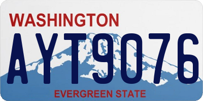 WA license plate AYT9076