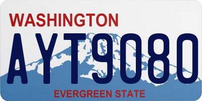 WA license plate AYT9080