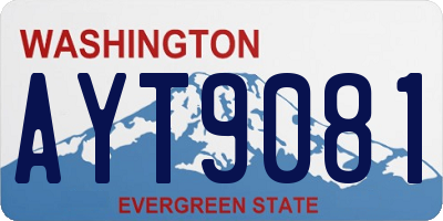 WA license plate AYT9081