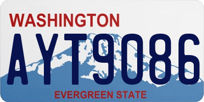 WA license plate AYT9086