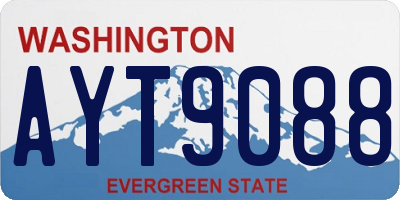 WA license plate AYT9088