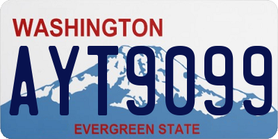 WA license plate AYT9099