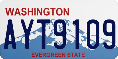 WA license plate AYT9109