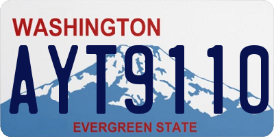 WA license plate AYT9110