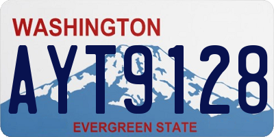 WA license plate AYT9128