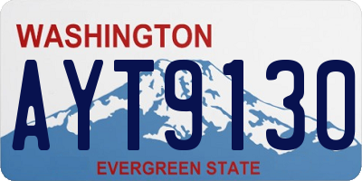 WA license plate AYT9130