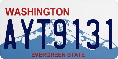 WA license plate AYT9131