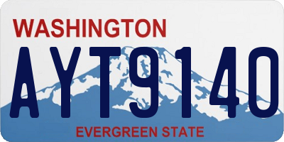 WA license plate AYT9140