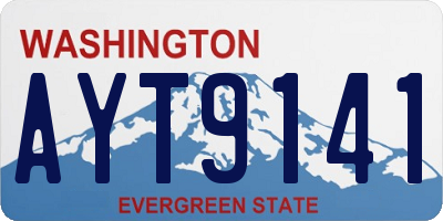 WA license plate AYT9141