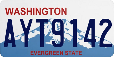 WA license plate AYT9142