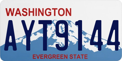WA license plate AYT9144