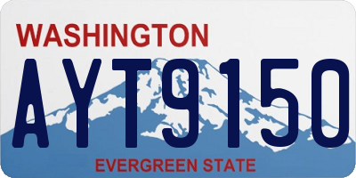 WA license plate AYT9150