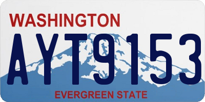 WA license plate AYT9153