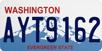 WA license plate AYT9162