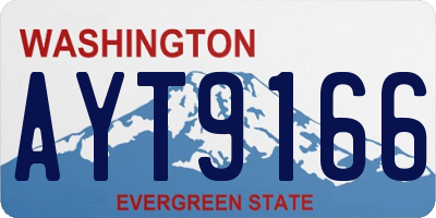 WA license plate AYT9166