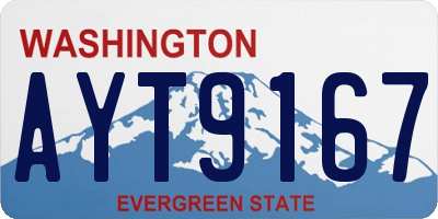 WA license plate AYT9167