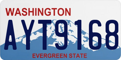 WA license plate AYT9168