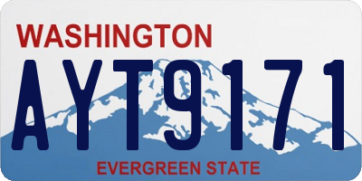 WA license plate AYT9171