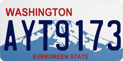 WA license plate AYT9173