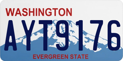 WA license plate AYT9176