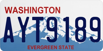 WA license plate AYT9189