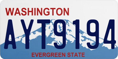 WA license plate AYT9194