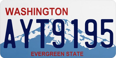 WA license plate AYT9195