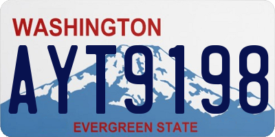 WA license plate AYT9198