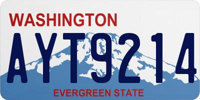 WA license plate AYT9214
