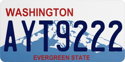 WA license plate AYT9222