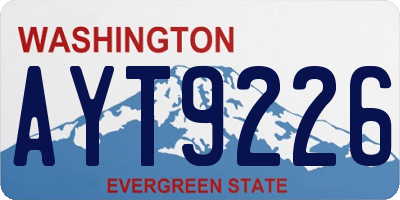 WA license plate AYT9226