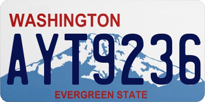 WA license plate AYT9236