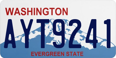 WA license plate AYT9241