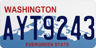 WA license plate AYT9243