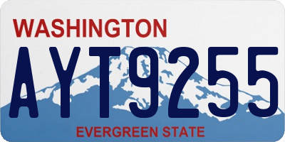 WA license plate AYT9255