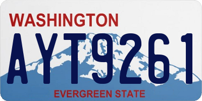 WA license plate AYT9261