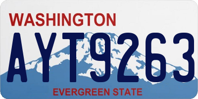 WA license plate AYT9263