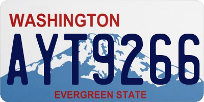 WA license plate AYT9266