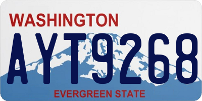 WA license plate AYT9268