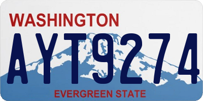 WA license plate AYT9274