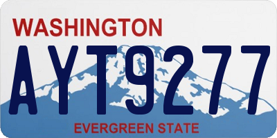 WA license plate AYT9277