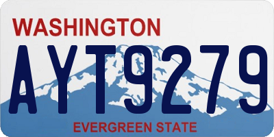 WA license plate AYT9279