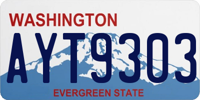 WA license plate AYT9303