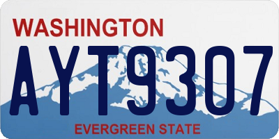 WA license plate AYT9307