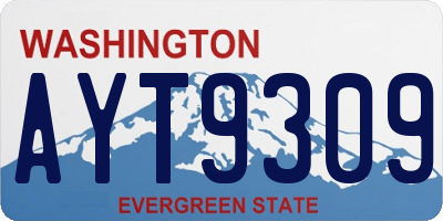 WA license plate AYT9309