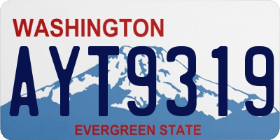 WA license plate AYT9319