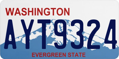 WA license plate AYT9324