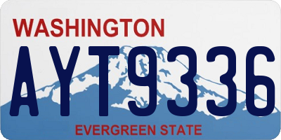 WA license plate AYT9336