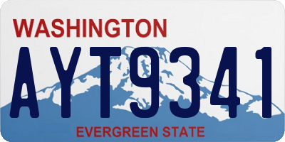 WA license plate AYT9341