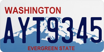 WA license plate AYT9345